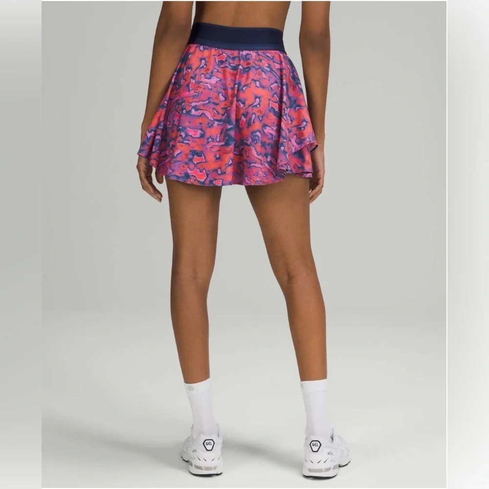 Lululemon Court Rival High Rise Skirt Tall in Chroma Clash Multi / Mineral Blue